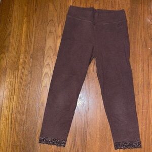 Limited too chocolate brown leggings lace 3/4 Y2K